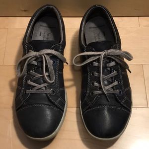 Josef Seibel charcoal leather sneakers